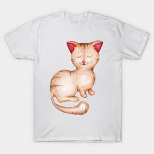 Sleeping cat. color pencil T-Shirt